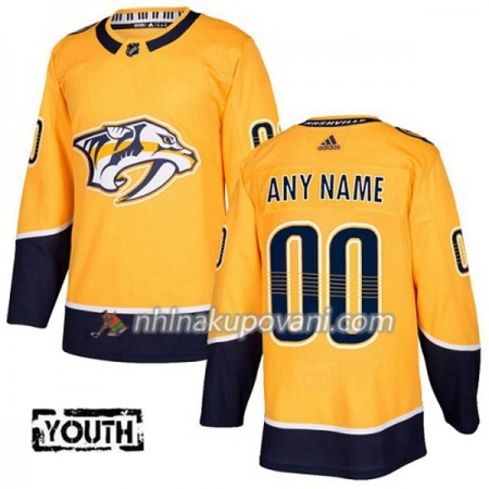 Nashville Predators Dresy Personalizované Adidas 2017-2018 Zlatá Authentic - Dětské Nashville Predators Dresy Personalizované Adidas 2017-2018 Zlatá Authentic - Dětské